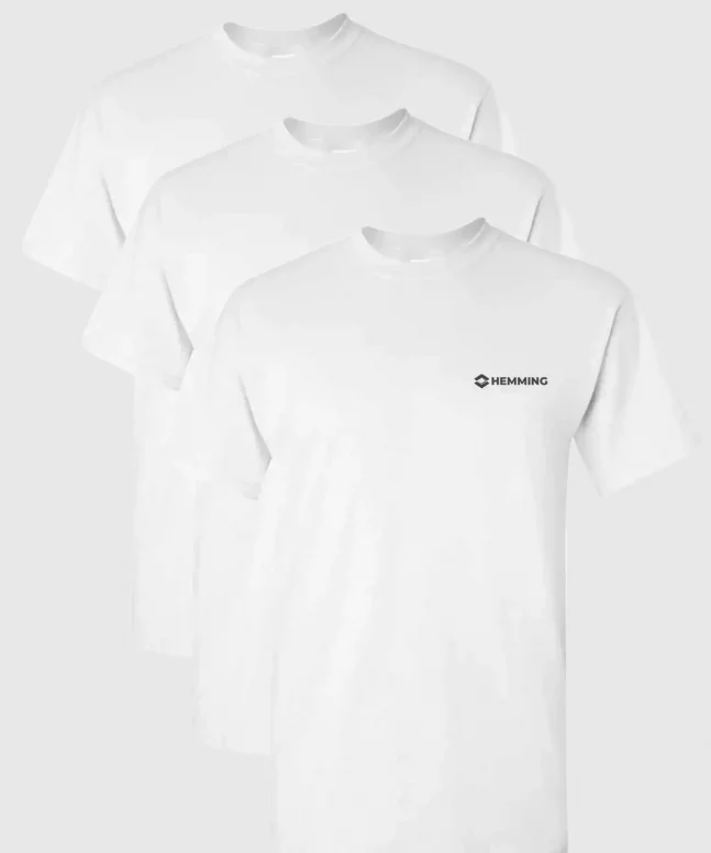 T-shirt blanc en coton pour homme